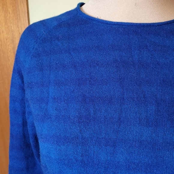 Line cashmere sweater blue stripe sweater - Picture 5 of 8